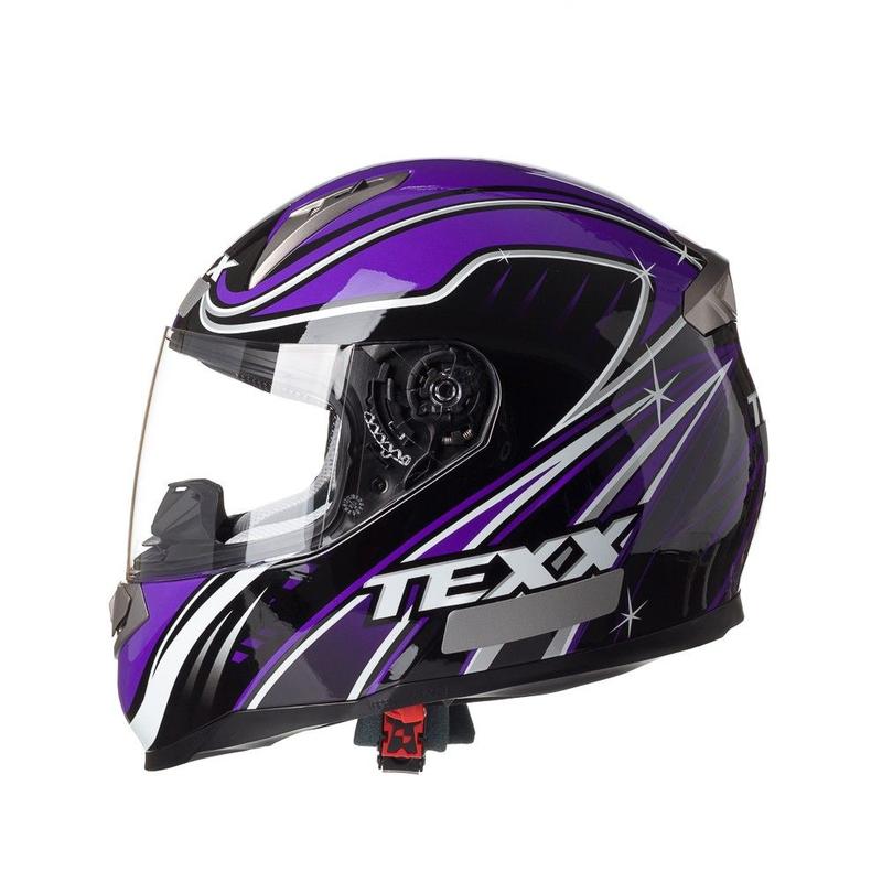 Capacete Texx Race Double Vision Roxo Tamanho:56 - Capacete de